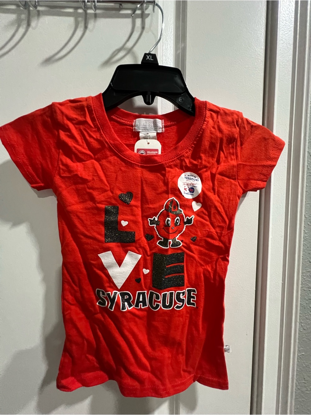 Kids' Orange Syracuse LOVE Mascot Tee - Short Sleeve